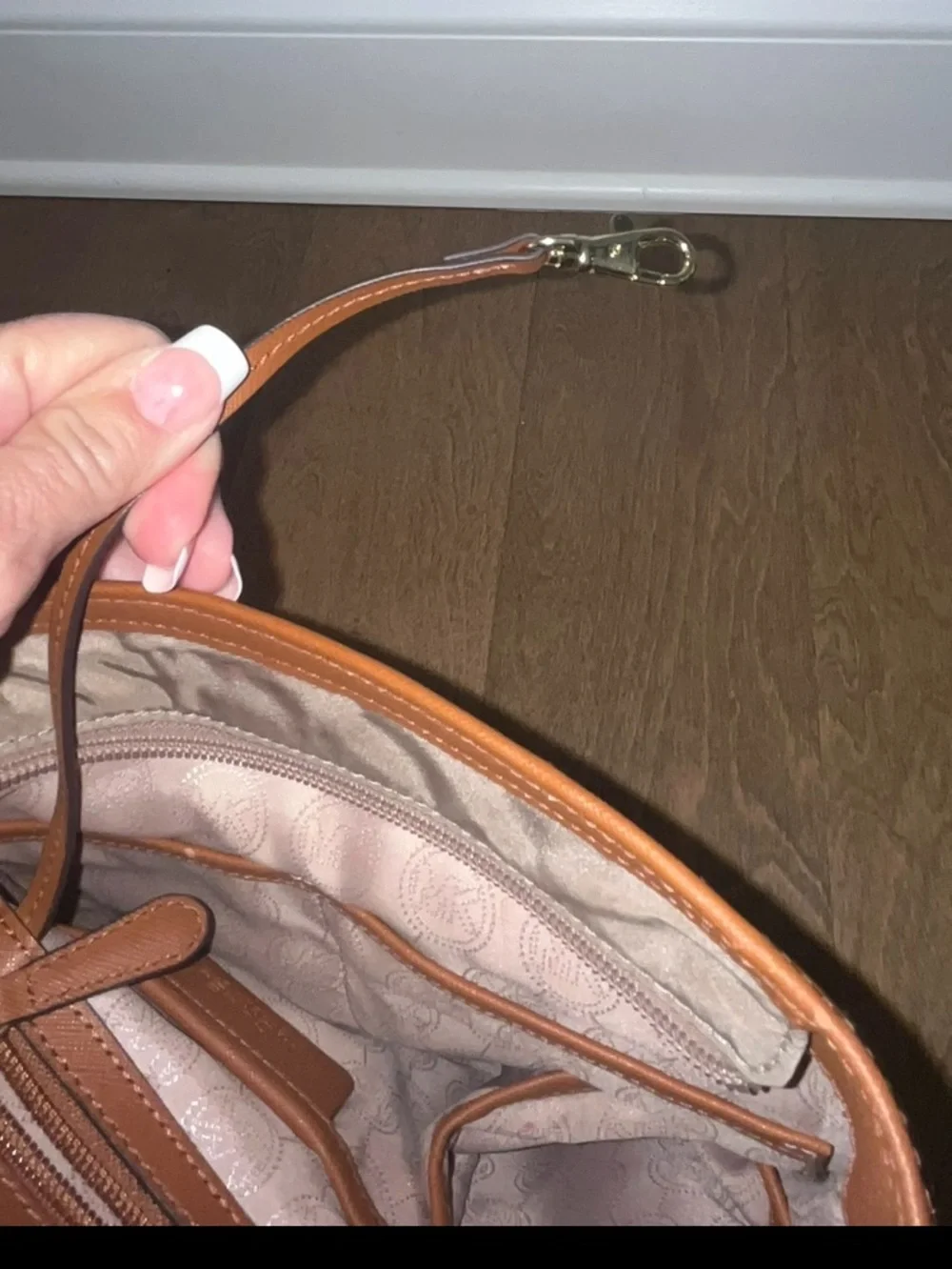 Michael Kors Kempton Nylon Crossbody Bag Beige & Brown